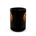 Tasse sorcière — Tasse à café en céramique noire avec sorcière sous la lune