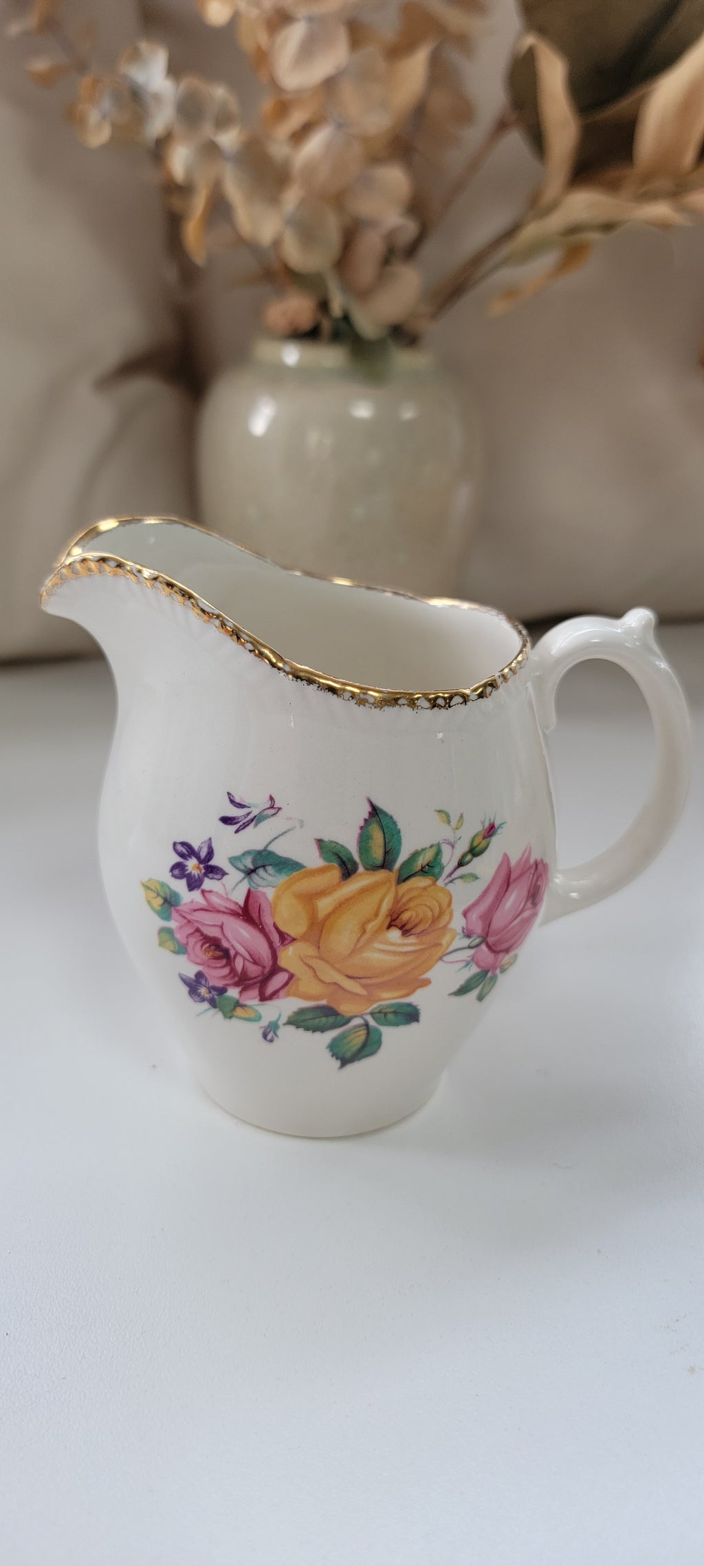 Ensemble à thé vintage Ridgway Chateau Rose - Or 22k | 6 pièces