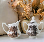 Service à thé Meakin Romantic England vintage | 4 pièces