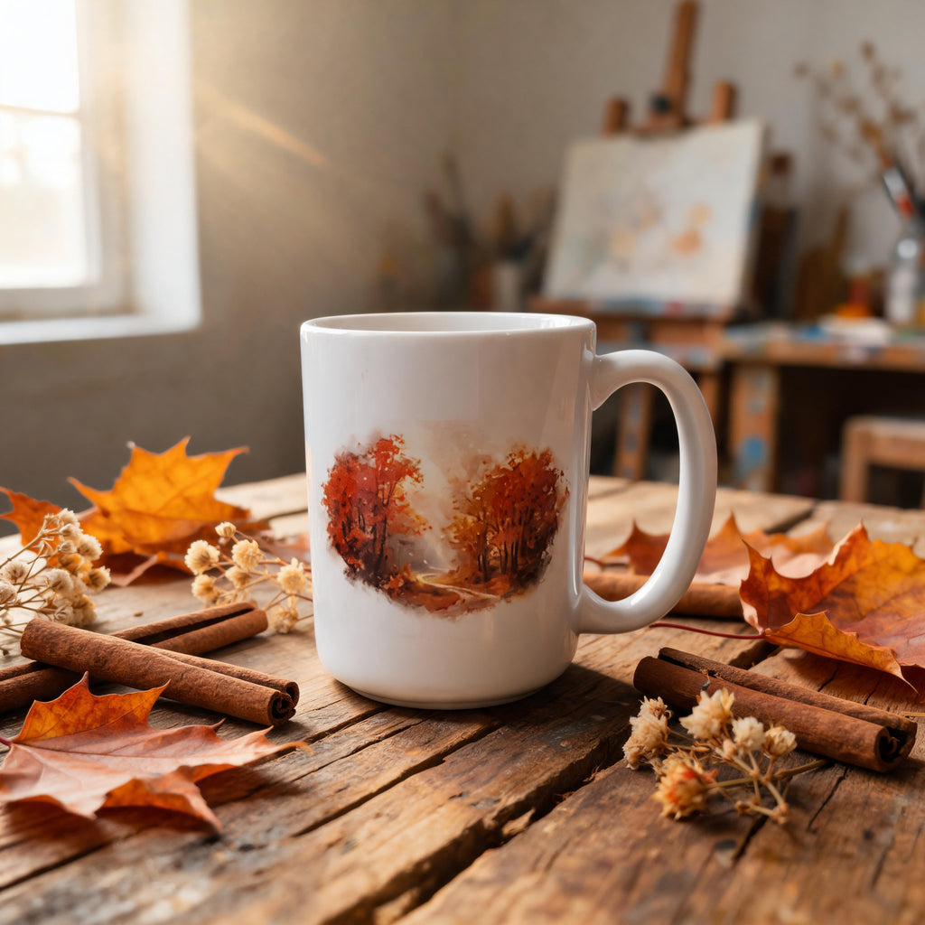 Tasse en Céramique Rituel d'Automne 15 oz