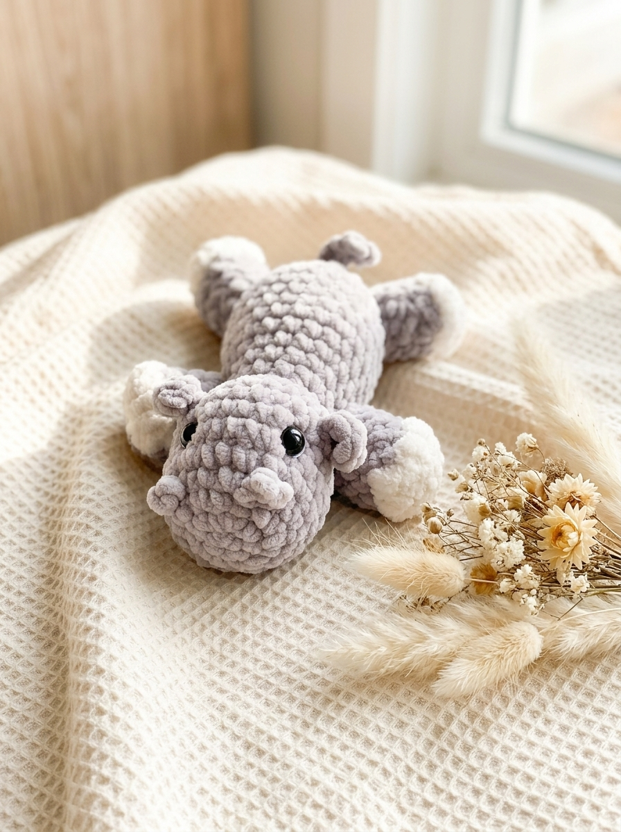 Toutou d'hippopotame en crochet
