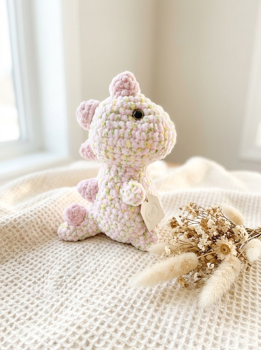 Toutou dinosaure au crochet