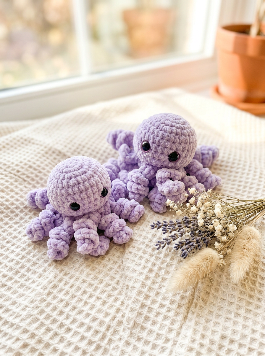 Toutou de poulpe adorable crochet